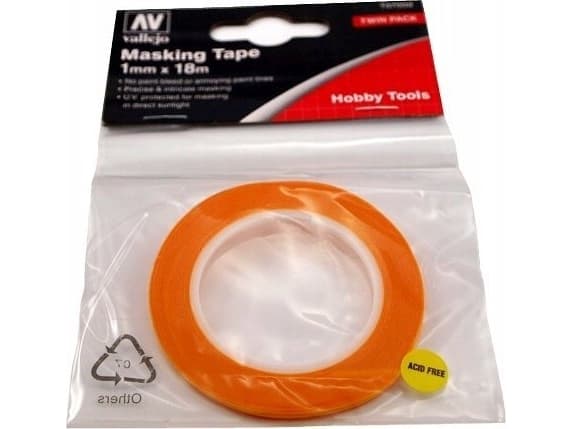 Vallejo Vallejo: T07002 - Tools - Precision Masking Tape 1 mm x 18 m (2)