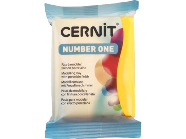 Cernit Number One - Ler til modellering - 56 g - gul