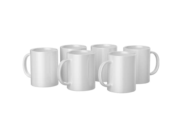 Cricut - Unfinished mug - 425 ml - vit - keramik (paket om 6)