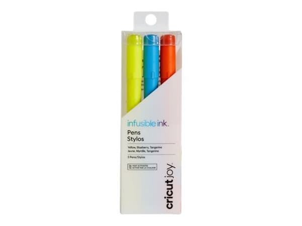 Cricut Joy Infusible Ink - Fiberspetspenna - permanent - gul, orangeröd, blueberry - vattenbaserat bläck - 0.4 mm - fin (paket om 3)