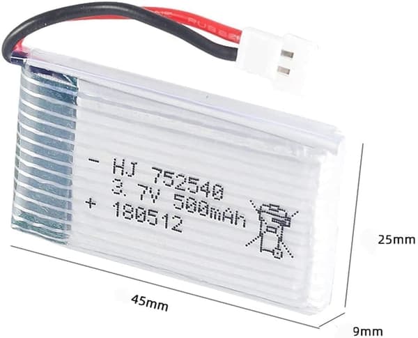 Chersoon 4 osaa päivitetty 3.7V 500mAh 25C Syma X5 X5C X5C X5C-1 X5SW X5SC X5SC-1 X5A CW-20 - Lisävarusteet kauko-ohjattaville leluille Lipo-akku
