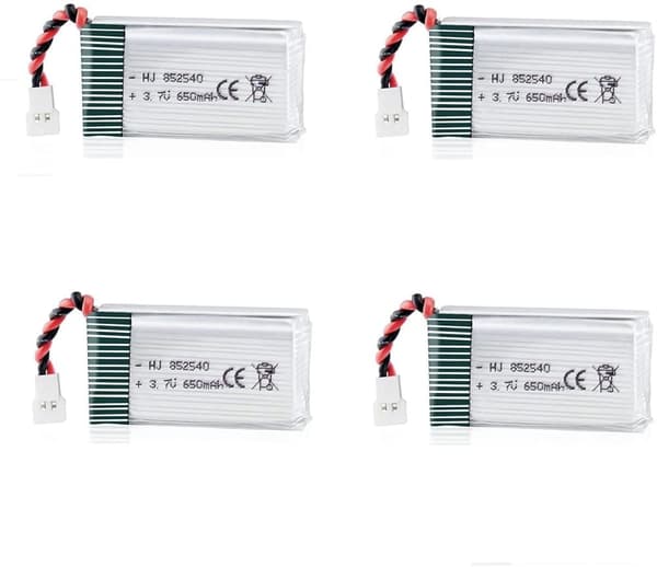 Syma 4-osainen Syma Drone x5C X5 3.7V 650mAh 25C Advanced Lipo - lisävarusteet kaukosäätimen lelujen akkuun