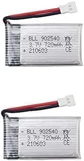 Syma 2-osainen (3.7v, 720mAh lipo) Rc drones Quadcopter X5 X5C X5SC X5SW - Lisävarusteet kauko-ohjattaville leluille Lipo-akku