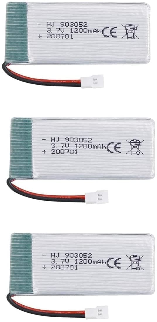 Syma 3 stk genopladelig (3.7V, 1200mAh Lipo) til Rc droner Quadcopter X5SC X5SW - Tilbehør til fjernstyret legetøj Lipo batteri