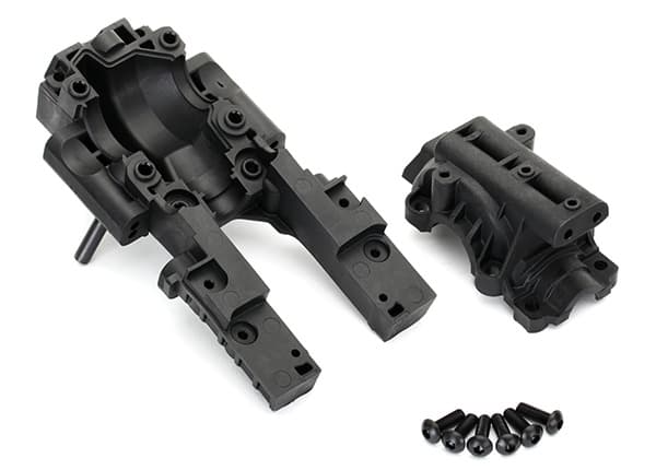 TRX-8630 Bulkhead Upper and Lower (front) (black)