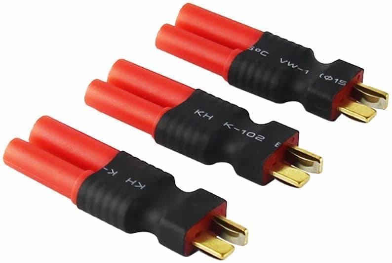 3 stycke Deans T-Plug Hane HXT 4mm trådlös ADAPTER RC Connector LiPo Batterier