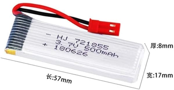 Udi 4 kpl ladattava (3.7V 500 mAh) RC Droni U817 U817C U817A WLtoys V959 V969 - Lisävarusteet kauko-ohjattaville leluille Lipo-akku