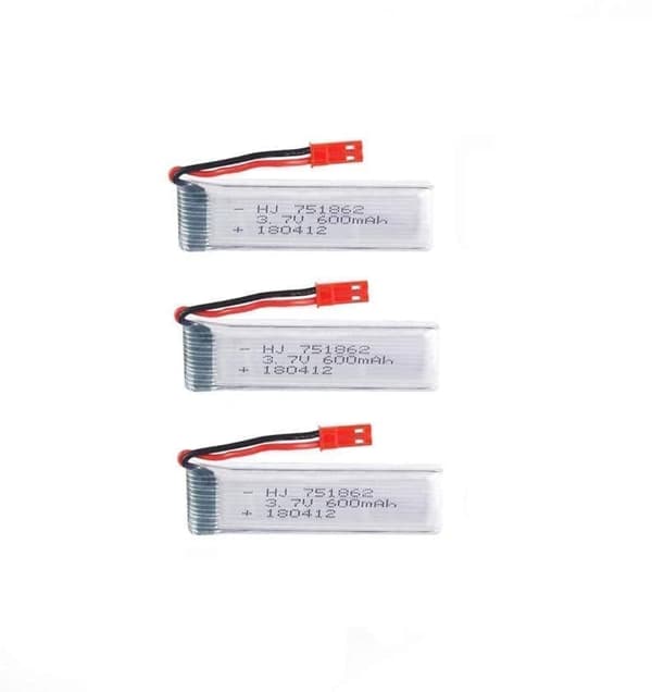 WLtoys 3 delar Batteri Lipo Rechargeble (3,7V 600 mAh) för RC Droni quadcopter U817 U817C U817A U818A V959 V969 - Tillbehör till Fjärrstyrda