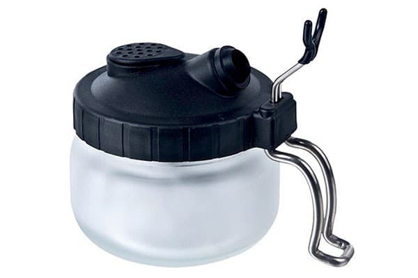 Cleaning pot - 2 in 1 air brush cleaner & holder