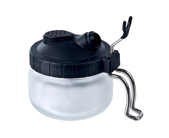 Cleaning pot - 2 in 1 air brush cleaner & holder