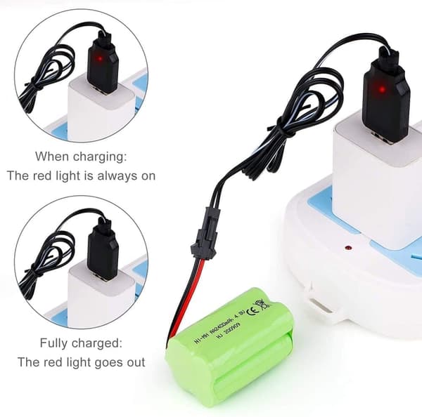 1-delt 4.8V AA 2400 mAh batterier med høj kapacitet, 2P SM-stik til HY800 F1 F3-tilbehør til fjernstyret legetøj Ni-MH-batteripakke