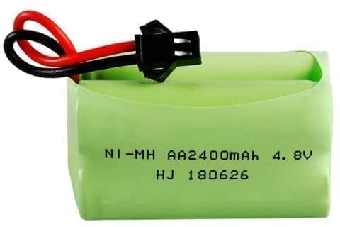 1-delars 4,8V AA-batteri, uppladdningsbart Ni-MH-batteripaket, 2400 mAh batterier med hög kapacitet, 2P SM-kontakt för HY800 F1 F3 RC Boat RC-buss med