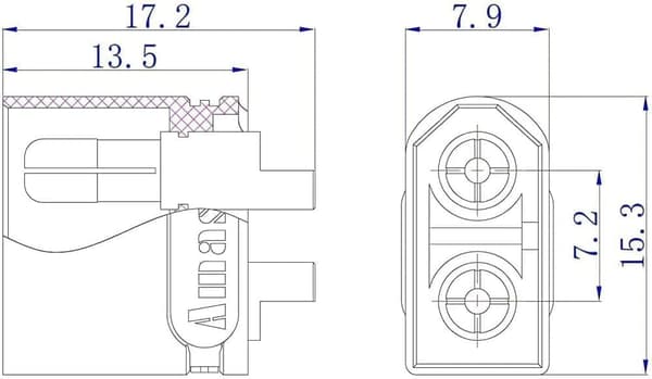 5 par XT60U Hög kvalitet, Hane-Hona för RC Lipo Modell Batteri -  Tillbehör till Fjärrstyrda Leksakerer Kontakter
