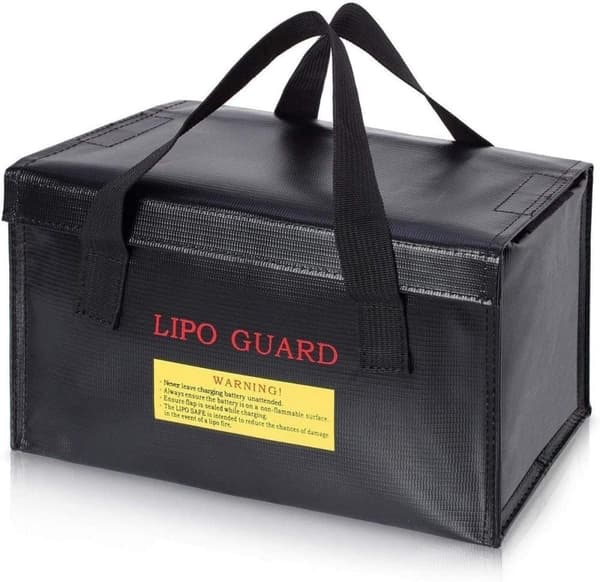 Brandsikker batteripose ideel til opladning af brandsikre lipobatterier (dimensioner 260x 130 x 150 mm) - Tilbehør til fjernstyret legetøj Lipo Bag