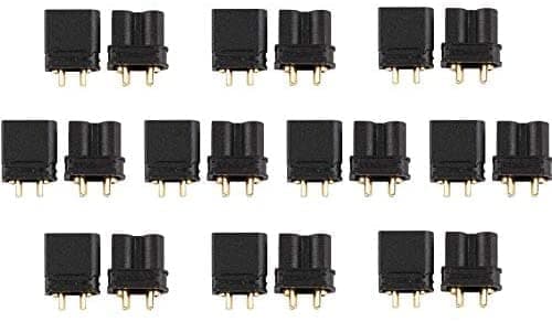 10 par XT30 Høj kvalitet, han-hun til rc lipo model batterier sort farve - tilbehør til fjernbetjening legetøj stik