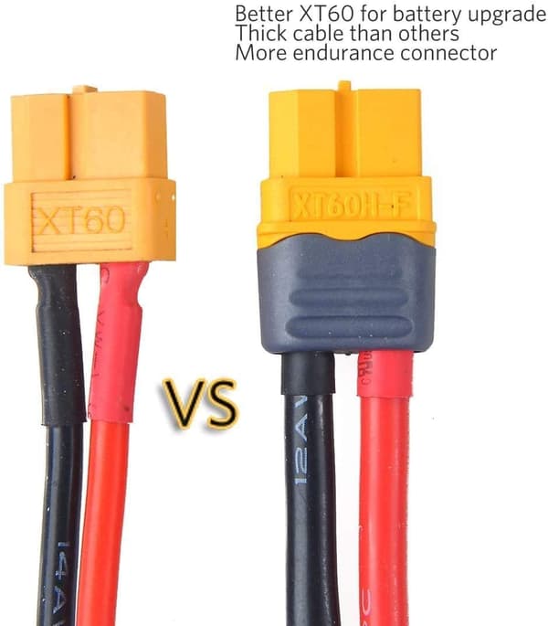 2 par XT60 hanstik med silikonekabel 150mm 12AWG til lipobatteri - tilbehør til fjernstyret legetøjskabel