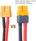 Miniatyrbillede 3 af 6: 2 par XT60 hanstik med silikonekabel 150mm 12AWG til lipobatteri - tilbehør til fjernstyret legetøjskabel