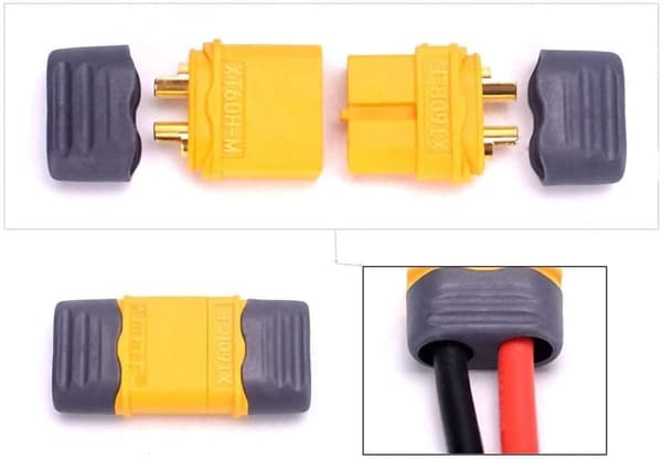 2 par XT60 hanstik med silikonekabel 150mm 12AWG til lipobatteri - tilbehør til fjernstyret legetøjskabel