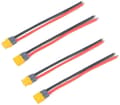 Miniatyrbillede 1 af 6: 2 par XT60 hanstik med silikonekabel 150mm 12AWG til lipobatteri - tilbehør til fjernstyret legetøjskabel