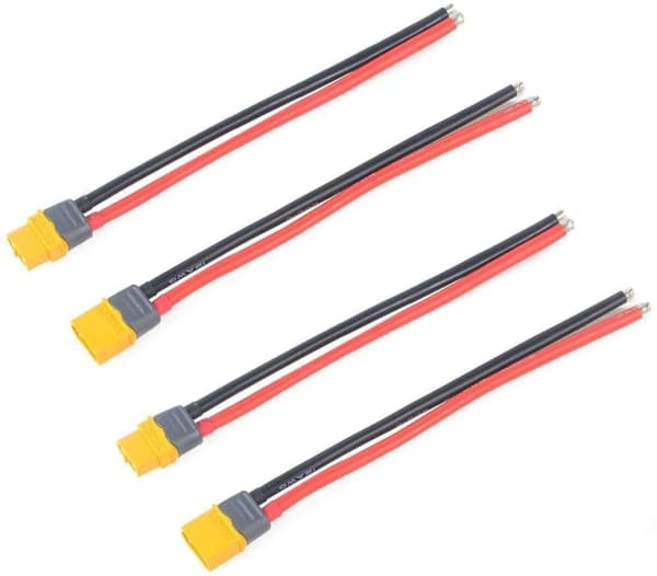 2 par XT60 hanstik med silikonekabel 150mm 12AWG til lipobatteri - tilbehør til fjernstyret legetøjskabel