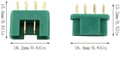 Miniatyrbild 3 av 5: 5 par högkvalitativa MPX-anslutningar för manliga kvinnor, RC Lipo-batterikontakter (grön) -  tillbehör till fjärrstyrda leksaker