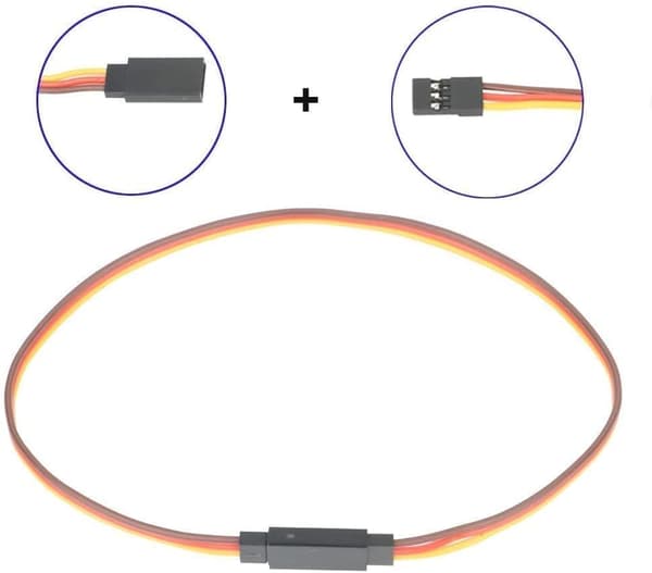 JR-förlängningskabelförlängning 3 Pin 26AWG Futaba JR 3 stycken x Cm 7, 15, 30, 60 - Tillbehör till Fjärrstyrda Leksaker servokabel