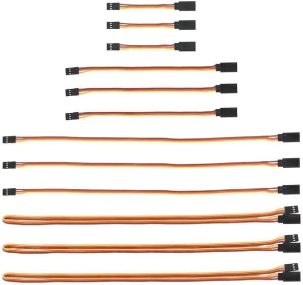 JR-förlängningskabelförlängning 3 Pin 26AWG Futaba JR 3 stycken x Cm 7, 15, 30, 60 - Tillbehör till Fjärrstyrda Leksaker servokabel