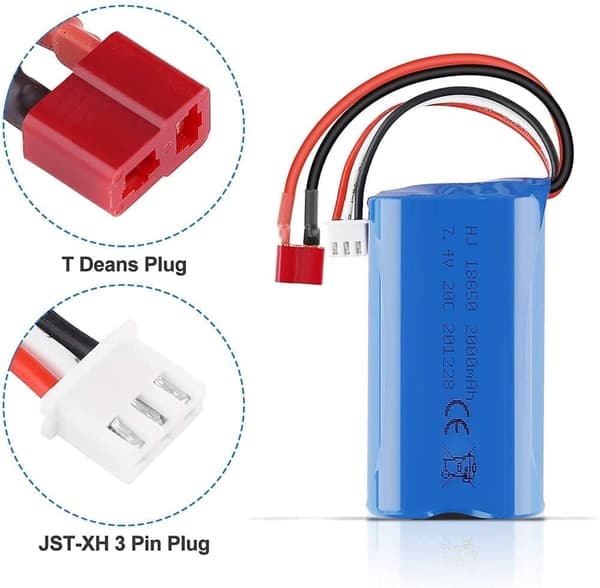 Feiyue 12428 FY01 FY02 FY03 1-osainen 7.4V 1500mAH ladattavat lisävarusteet Varaosat - lisävarusteet kauko-ohjattaville leluille Li-Ion akku