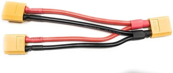 1 stk XT60 stikkabel til parallelt batteri 14AWG kabel til RC Lipo (1 hun til 2 hun) - tilbehør til fjernbetjening legetøjskabel