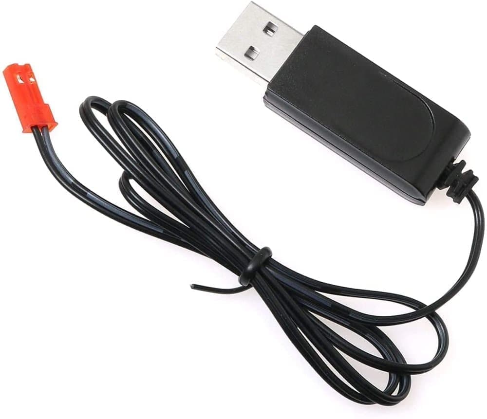 JST-2P omvänd USB-laddningskabel för RC-bil 4.8V 250mA Ni-MH Ni-CD-batteri