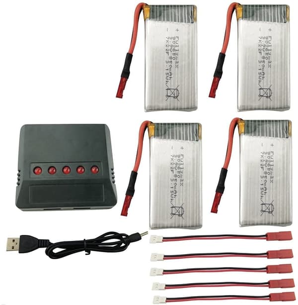Syma 4 Piece 3.7V 850mAh för X56W X56 RC quadcopter drone reservdelar - Tillbehör till Fjärrstyrda Leksaker Batteri Li-Po