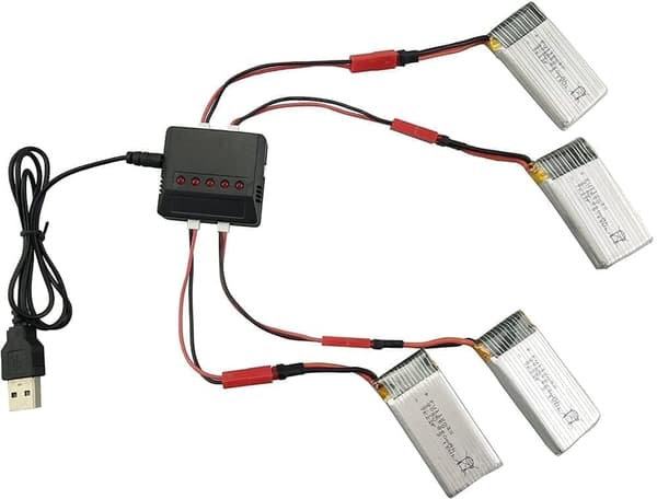 Syma 4 stk 3.7V 850mAh til X56W X56 RC Quadcopter Drone reservedele - Tilbehør til fjernbetjening legetøj Batteri Li-Po