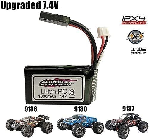 XLH Uppladdningsbart 7.4V 1000mAh för 1/16 XLH 9130 9136 9137 RC Car 4WD Truck Rocker Crawler -  Tillbehör till Fjärrstyrda Leksaker Lipo-batteri