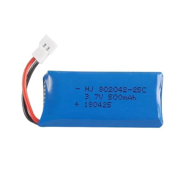Hubsan 2 delar uppladdningsbara 3.7v, 500mAh för Rc Drone X4 H107L H107C H107D H107 V252 JXD 385 Tillbehör till Fjärrstyrda Leksaker Lipo batterier