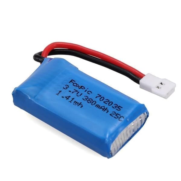 Hubsan 1 stykke genopladelig 3.7V, 380mAh til Rc Drone X4 H107L H107C H107D H107 V252 JXD 385 tilbehør til fjernbetjening legetøj Lipo batterier