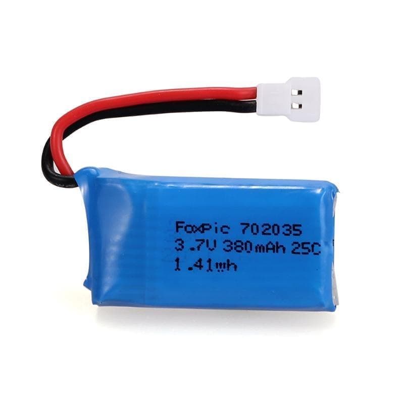 1 delar uppladdningsbara Lipo batterier 3.7v, 380mAh för Rc Drone Quadcopters HUBSAN X4 H107L H107C H107D H107 V252 JXD 385