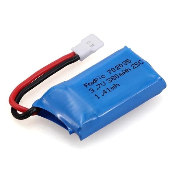 Hubsan 4 stykker genopladelige 3.7V, 380mAh til Rc Drone Quadcopters HUBSAN X4 H107L H107C Tilbehør til fjernbetjening Legetøj Lipo batterier