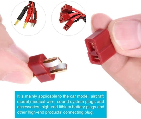 20 kontakter T-Plug Couples Deans Style Hane och Kvinna med 40 stycken krymprör - Tillbehör till Fjärrstyrda Leksaker