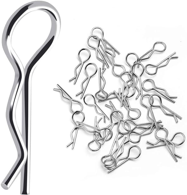 10 stykker rustfrit stål RC Car Shell Body Clip Pin 1/8 Body Shell Clip RC modeller - tilbehør til fjernbetjening legetøj