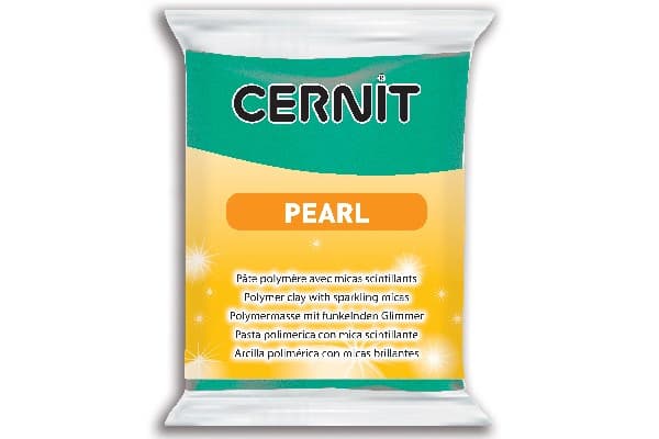 Cernit Pearl 600 (pärlemor) 56g, grönt