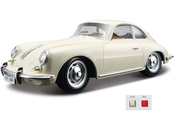 BBURAGO 1:24 automodelis Porsche 356B Coupe, 18-22079 CM