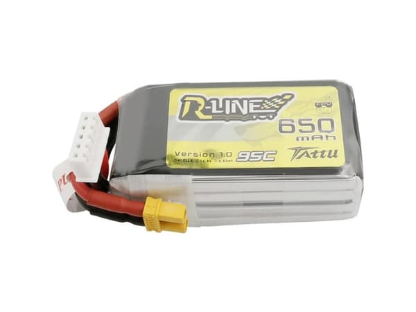 Tattu Modelbyggeri-batteripakke (LiPo) 14.8 V 650 mAh Celletal: 4 95 C Softcase XT30
