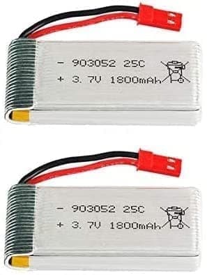 JJRC 2 stykker 3.7V 1800mAh 25C med JST-stik til H11D H11C HQ898B RC helikopter quadcopter Li-Po batteri