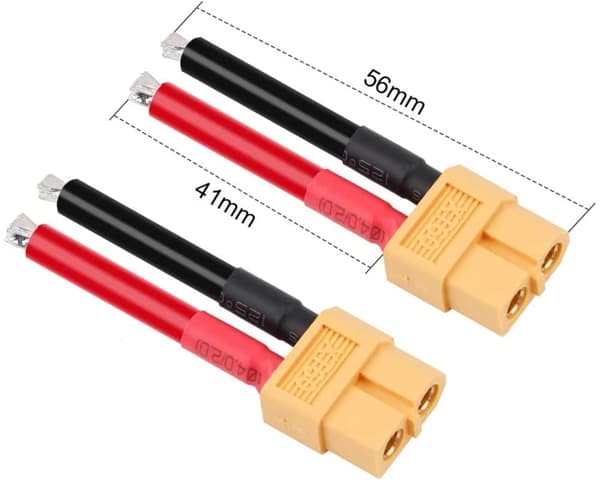6 par kabler stik XT60 hun og han stik 12AWG silikonetråd med beskyttelseshætte - tilbehør til fjernstyret legetøjskabel