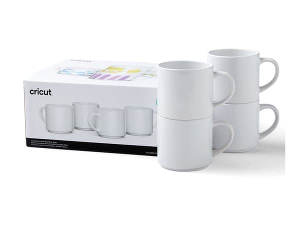 Cricut - Viimeistelemätön muki - 300 ml - valkoinen - keraaminen (4 kpl)