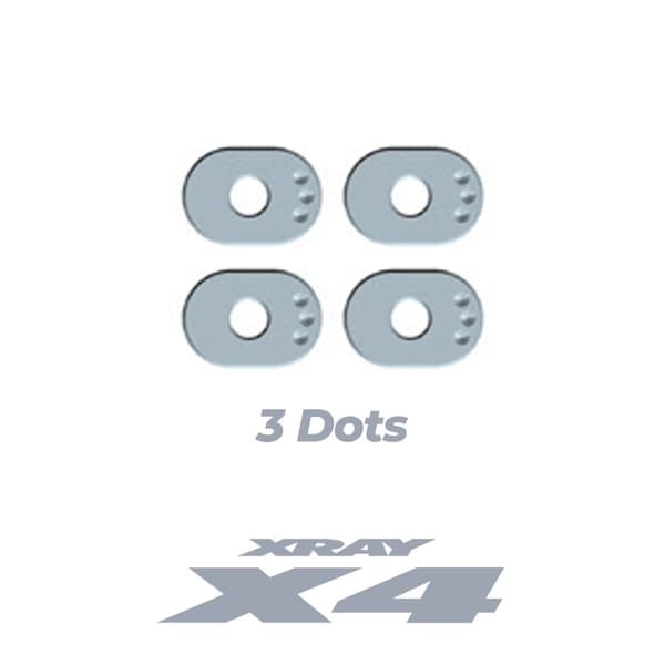 XR-302312 X4 Alu Caster Bushing 5.0°/2.5° 3 Dots