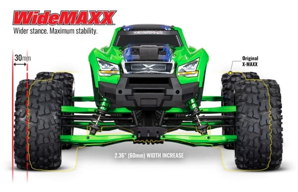 TRX-7895 Suspension Kit WideMaxx Black X-Maxx
