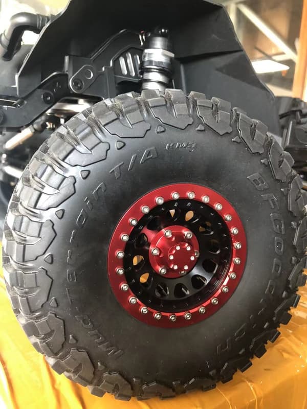 HobbyDetails 2.9 Alu Beadlock Hjul 4stk Rød