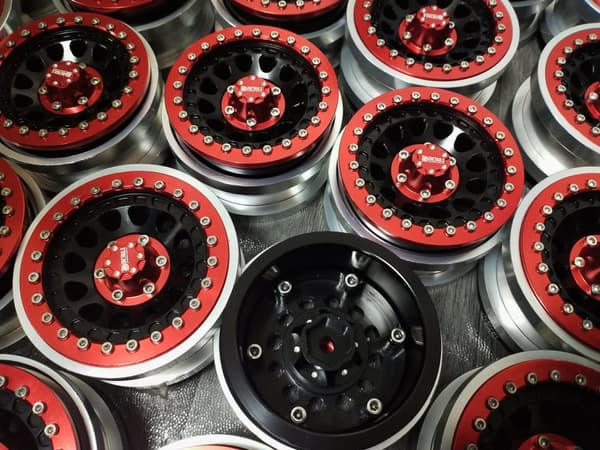 HobbyDetails 2.9 Alu Beadlock Hjul 4stk Rød