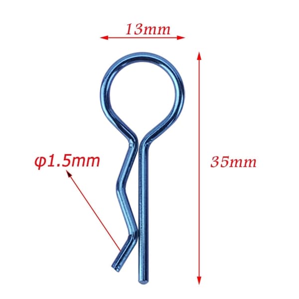 HobbyDetails Body Clips 35x13mm Svart SCX6